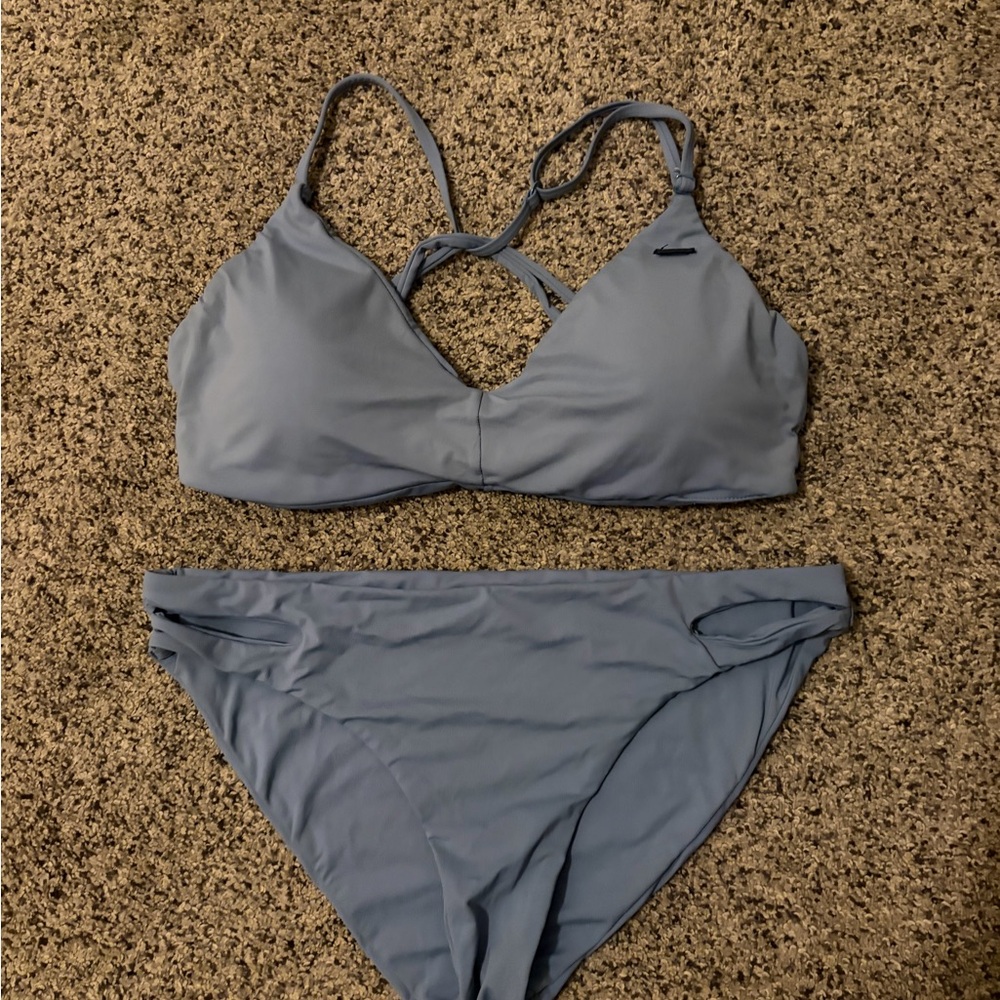 Roxy Dusty Blue Bikini Top & Bottom